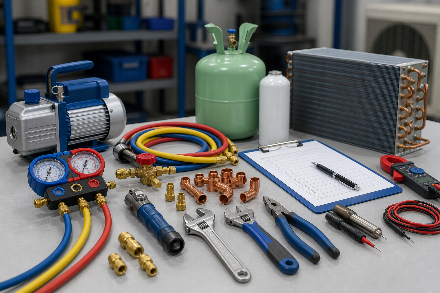 Refrigeration and air conditioning tools and spare parts